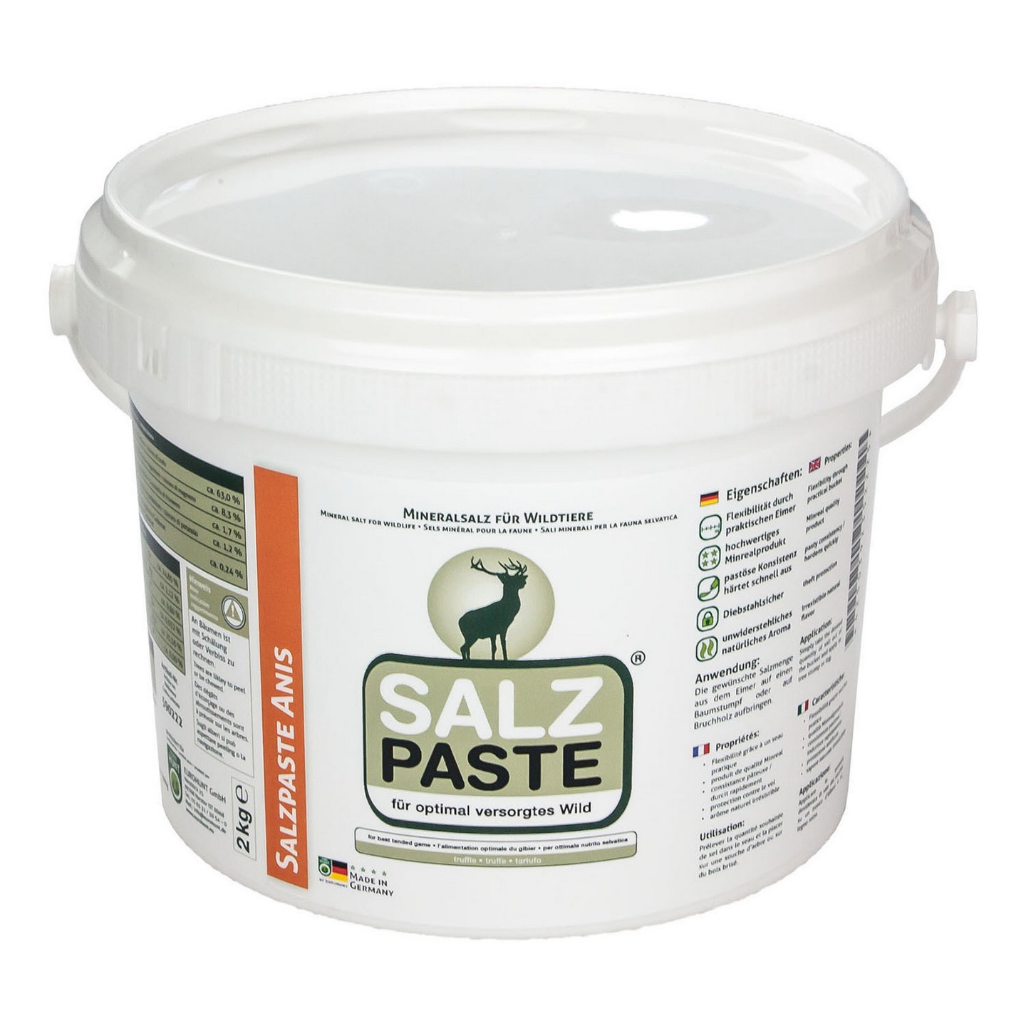 Eurohunt Salzpaste 2 kg Eimer Anis​ Lockmittel