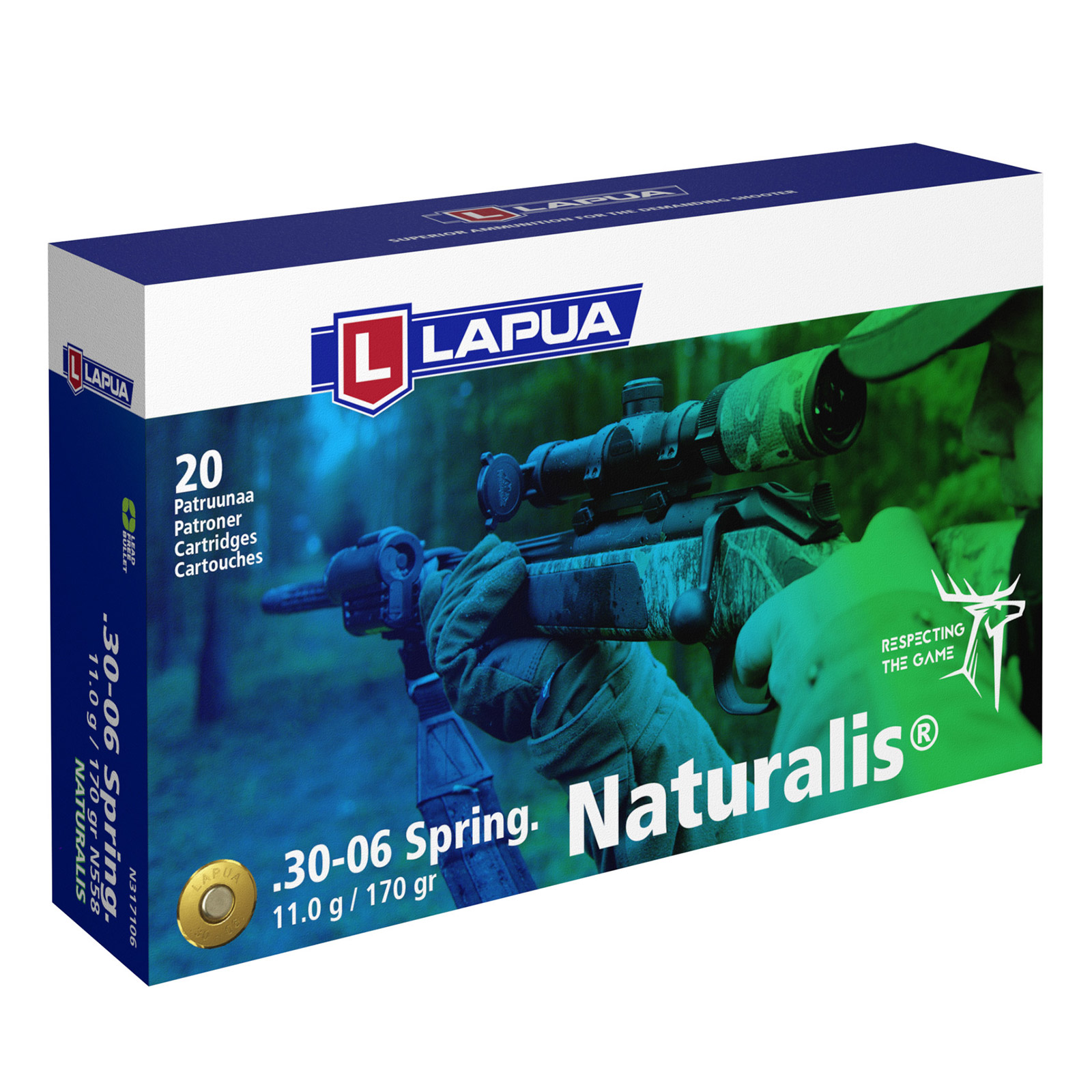 Lapua .30-06 Spring Naturalis 170grs / 11
