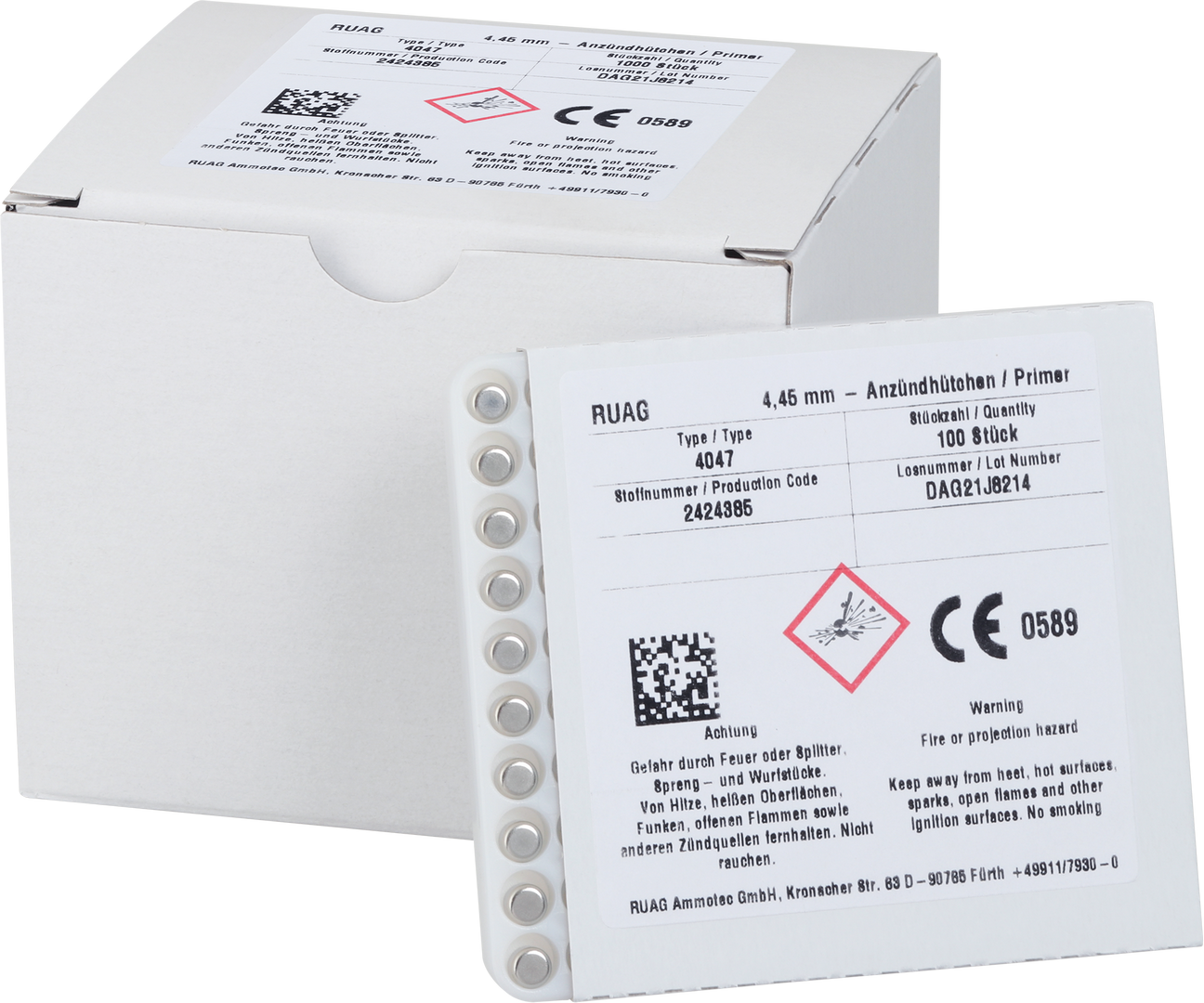 RWS SN Ambosszündhütchen 100STK​ Small Pistol / 4