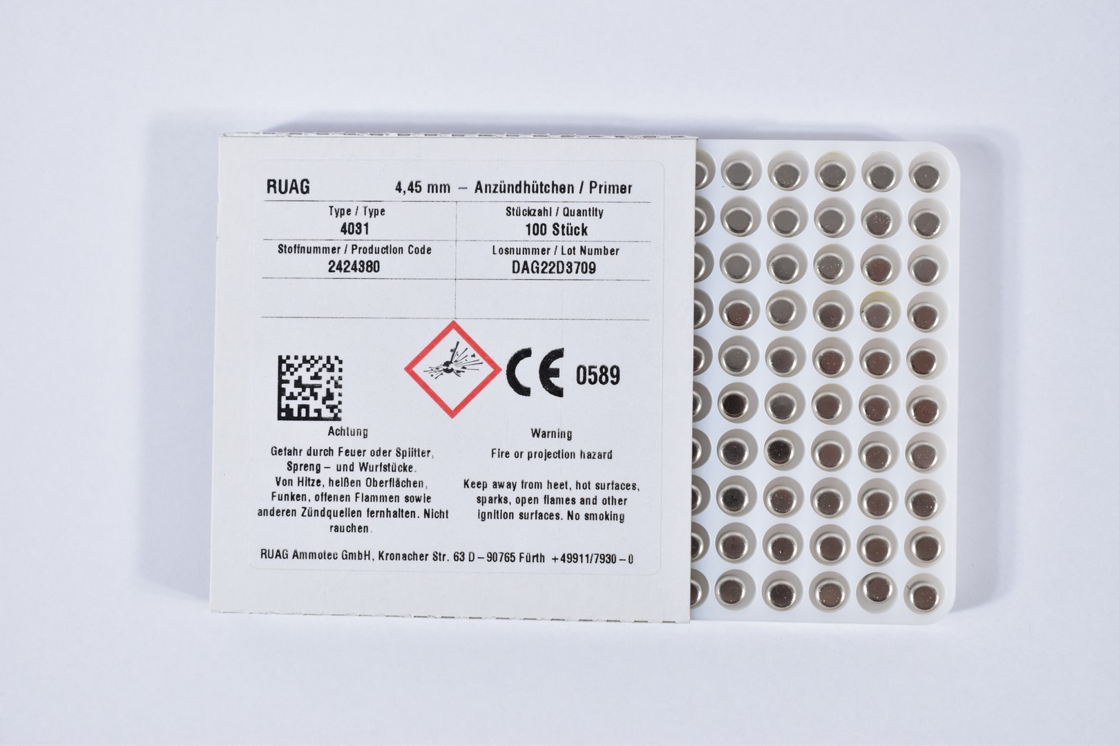 RWS SN Ambosszündhütchen 100STK​ Small Pistol / 4