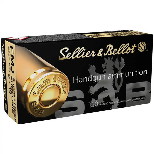 Sellier & Bellot 9mm Luger FMJ Subsonic 150grs / 9