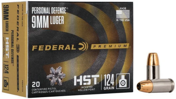 Federal 9mm Luger HST JHP 124grs / 8