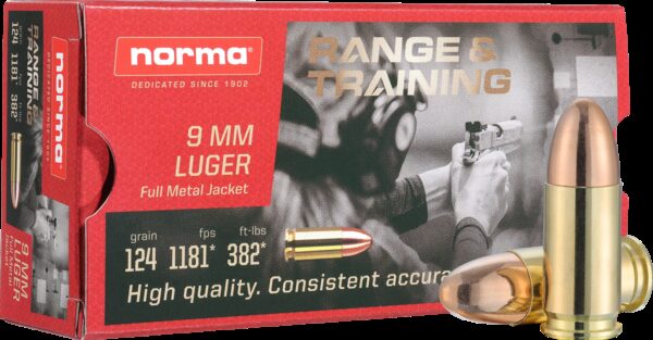 Norma 9mm Luger FMJ Range 124grs / 8